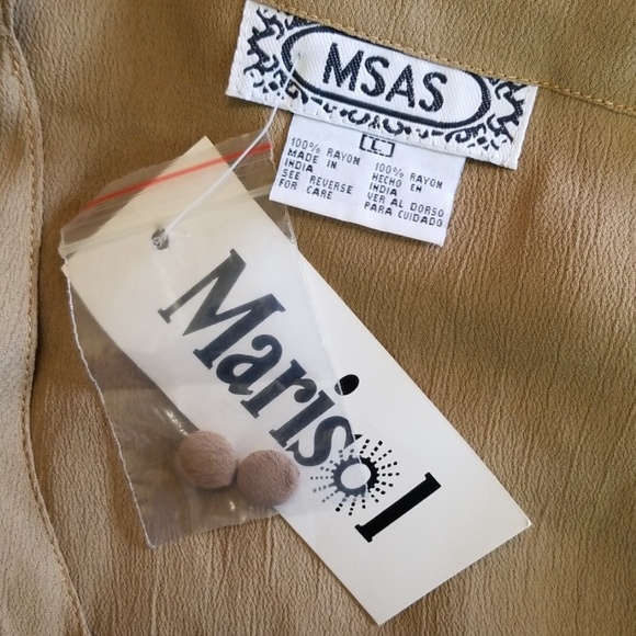 Marisol Button Front Rayon Velvet Lace Blouse - Picture 5 of 6